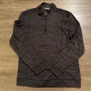 Calvin Klein Men's 1/4 Zip Black/Gray Pullover Cotton Blend